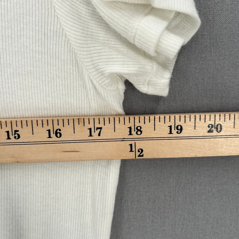 ARITZIA WILFRED FREES Leonis T-shirt Womens Small White V-neck Short Sleeve Rib - Picture 11 of 12